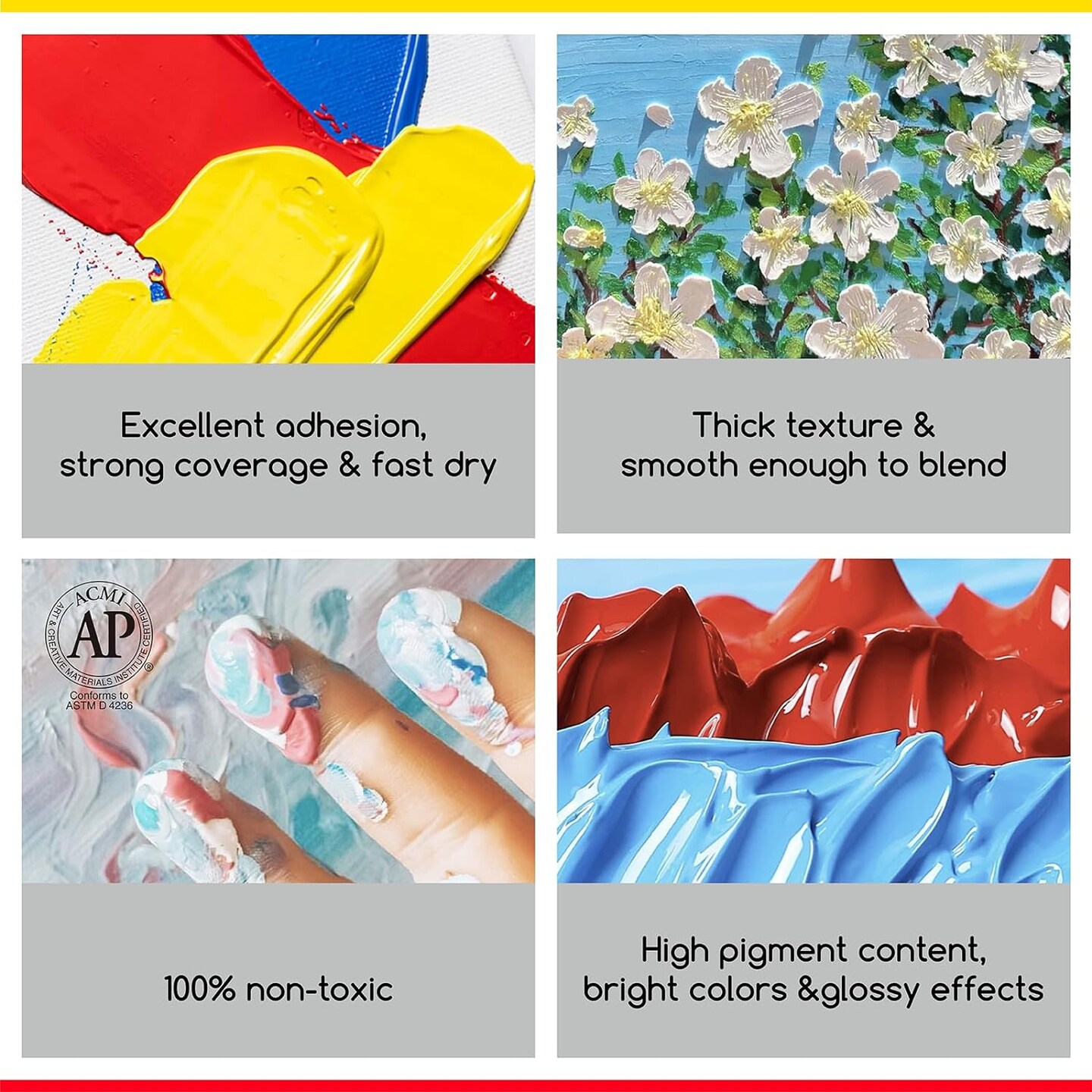 MEEDEN Quinacridone Scarlet Red Acrylic Paint, Heavy Body, Gloss Finish, Extra-Large 1 L /33.8 oz Non-Toxic Rich Pigments Color, Professional Artist Acrylic Paint for Adults on Canvas,Wall,Wood Painting