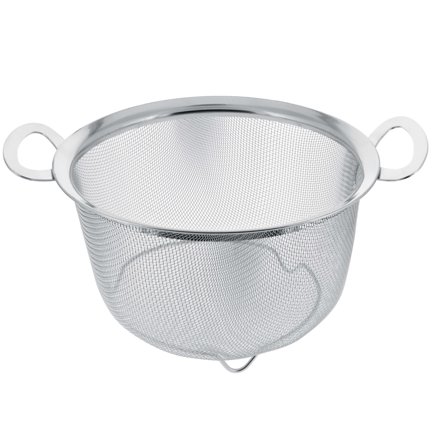 US Kitchen Supply 3 Quart Stainless Steel Mesh Net Strainer Basket with a  Wide Rim, Resting Feet and Handles - Colander to Strain, Rinse, Fry, Steam