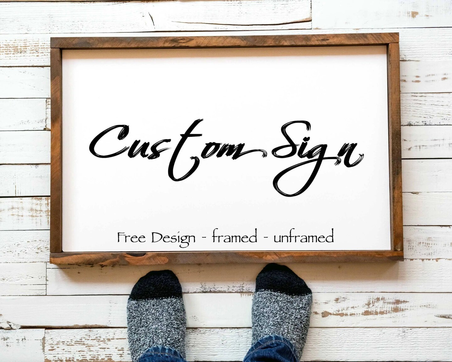 Last name rustic farmhouse wood Signs art