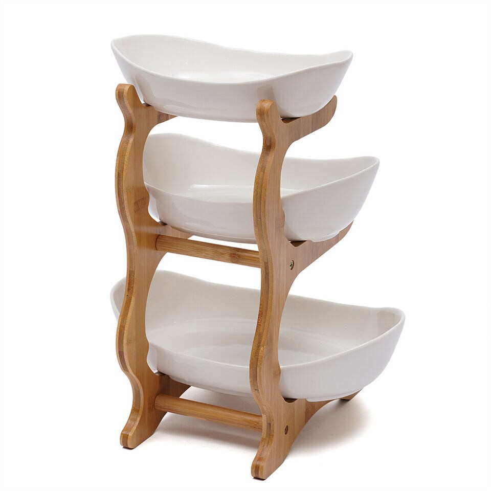 3-Layer Fruit Tray Storage Rack Vegetables Snacks Storage