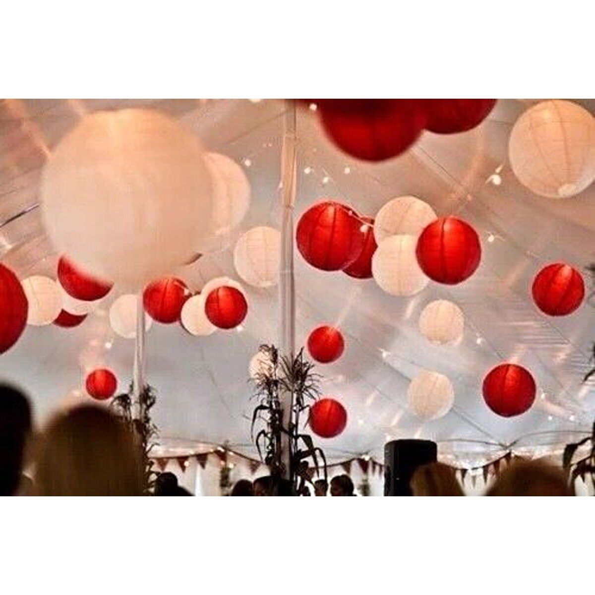 Round Valentines Day Paper Lantern 12 pcs