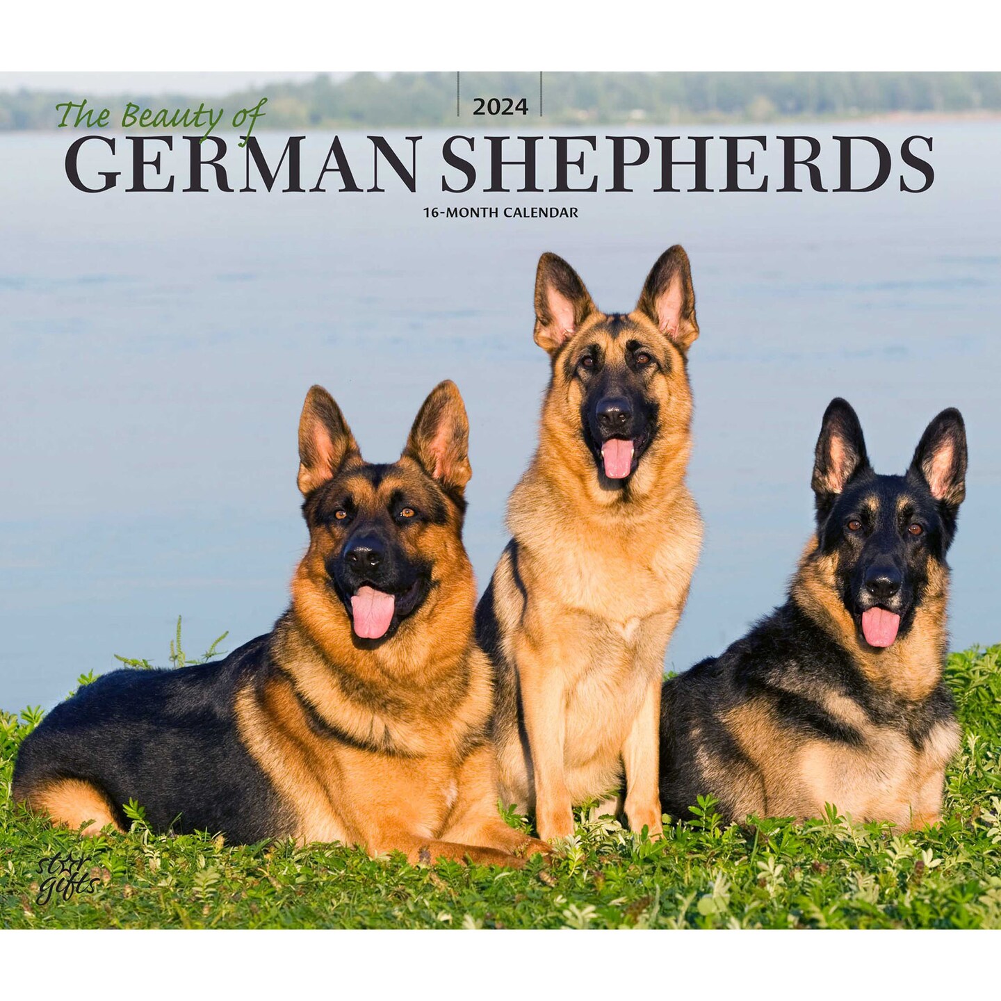 The Beauty of German Shepherds 2024 14 x 24 Inch Monthly Deluxe Wall