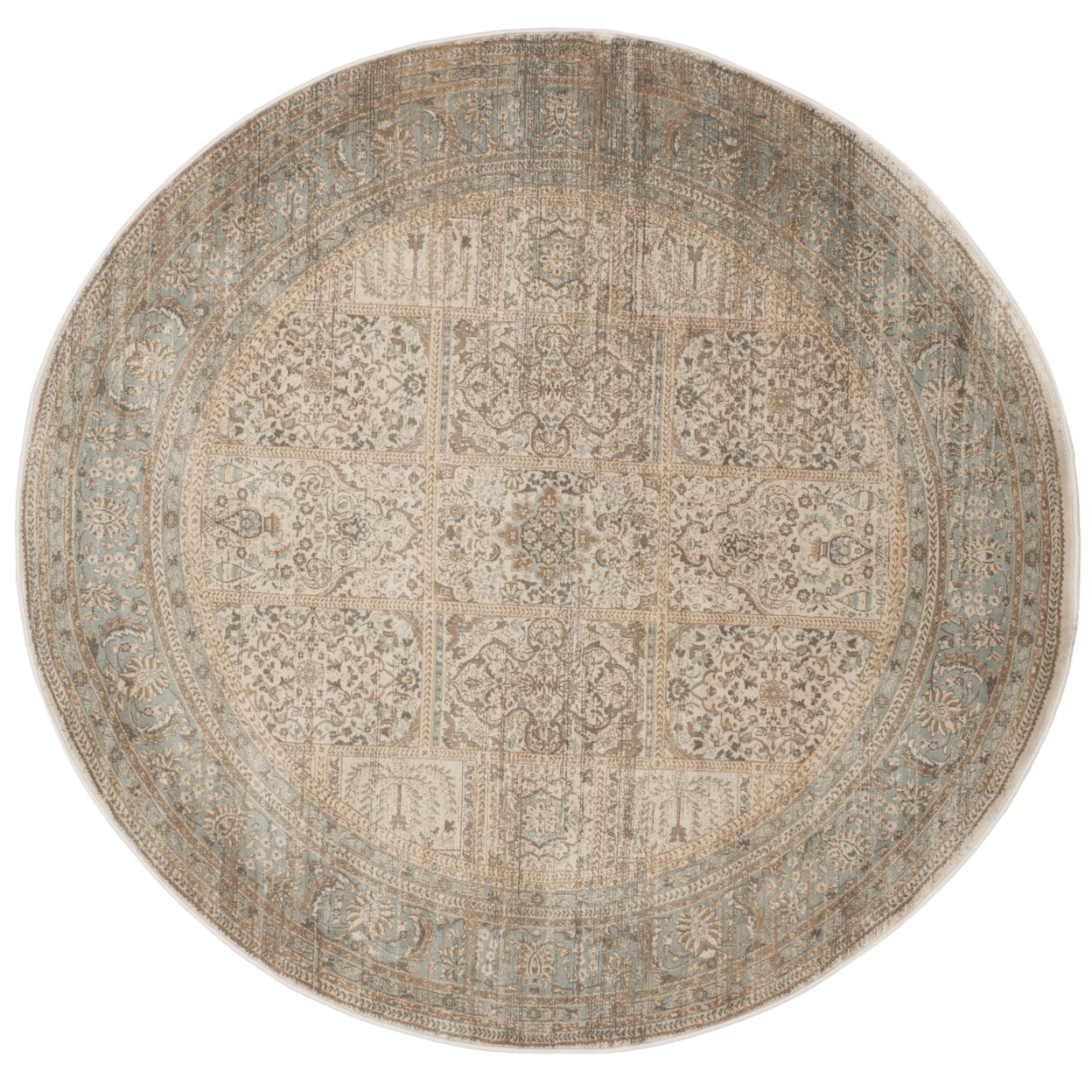 Safavieh Vintage Vtg570A Ivory / Light Blue Rug Transitional Modern Carpet