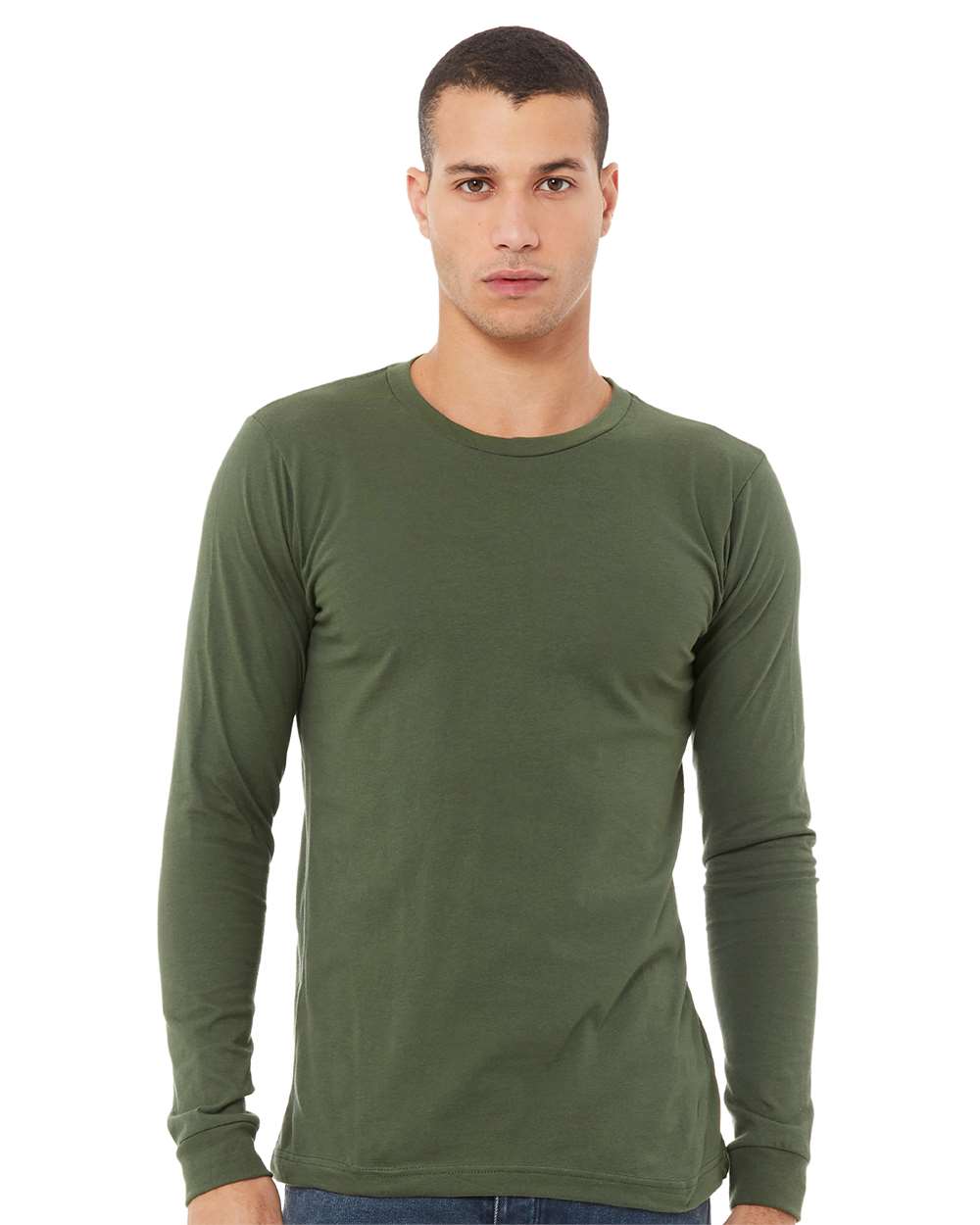 BELLA + CANVAS® Long Sleeve T-Shirt, Men’s Heavy Cotton Jersey Tee