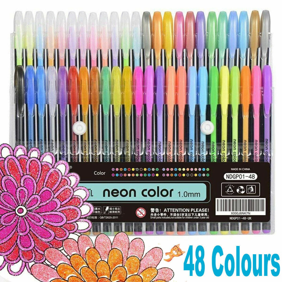 Assorted Coloring Gel Pen 48pcs