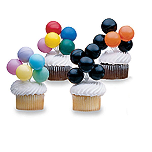 Primary Balloon Cluster DecoPics&#xAE; Cupcake Decoration, 12ct