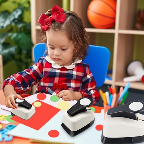 3 Pieces Punch Circle Hole Punches for Crafts Circle Punch Set