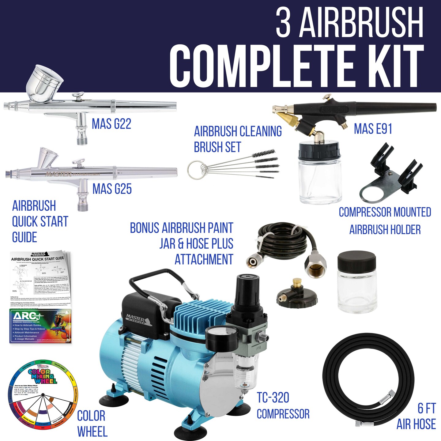 Iwata Revolution CR Airbrush Kit with Cool Runner II Dual Fan Air Tank Compressor & Air Hose Paint | Michaels