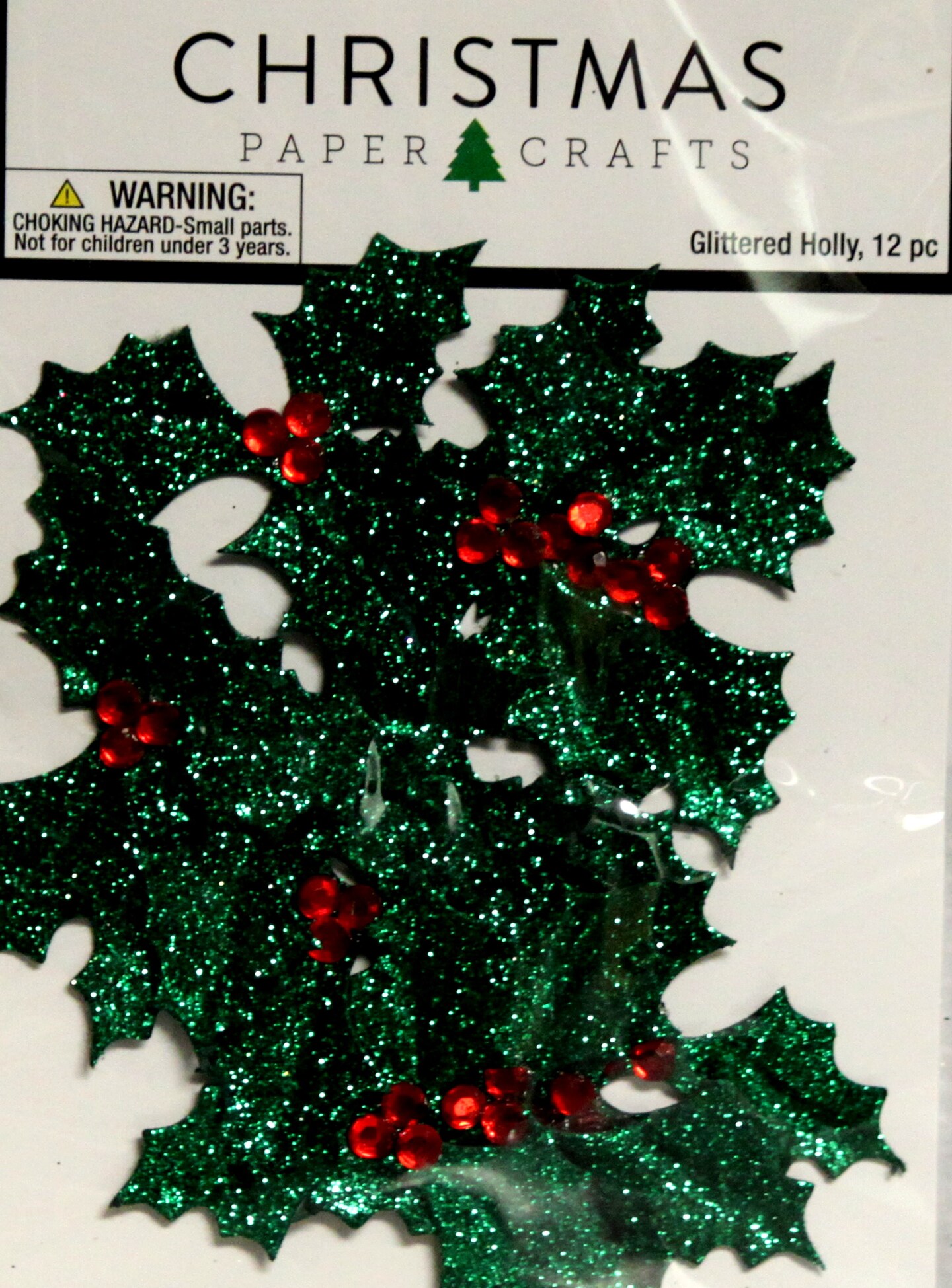Christmas Craft Embellishments: Holly - 12pc