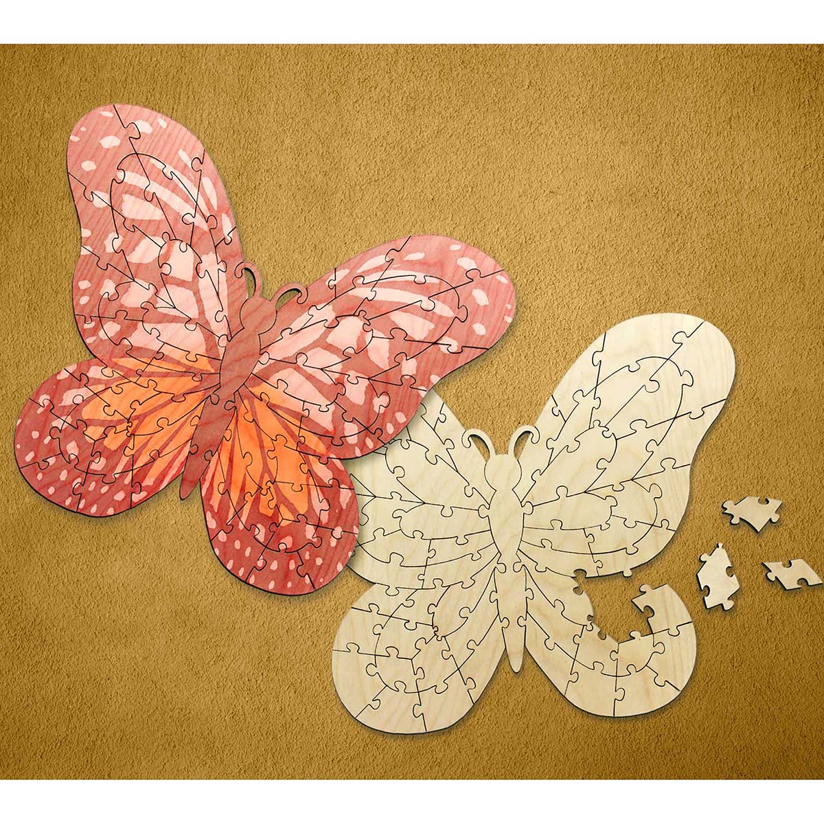 Good Wood Large Butterfly Wood Jigsaw Puzzle