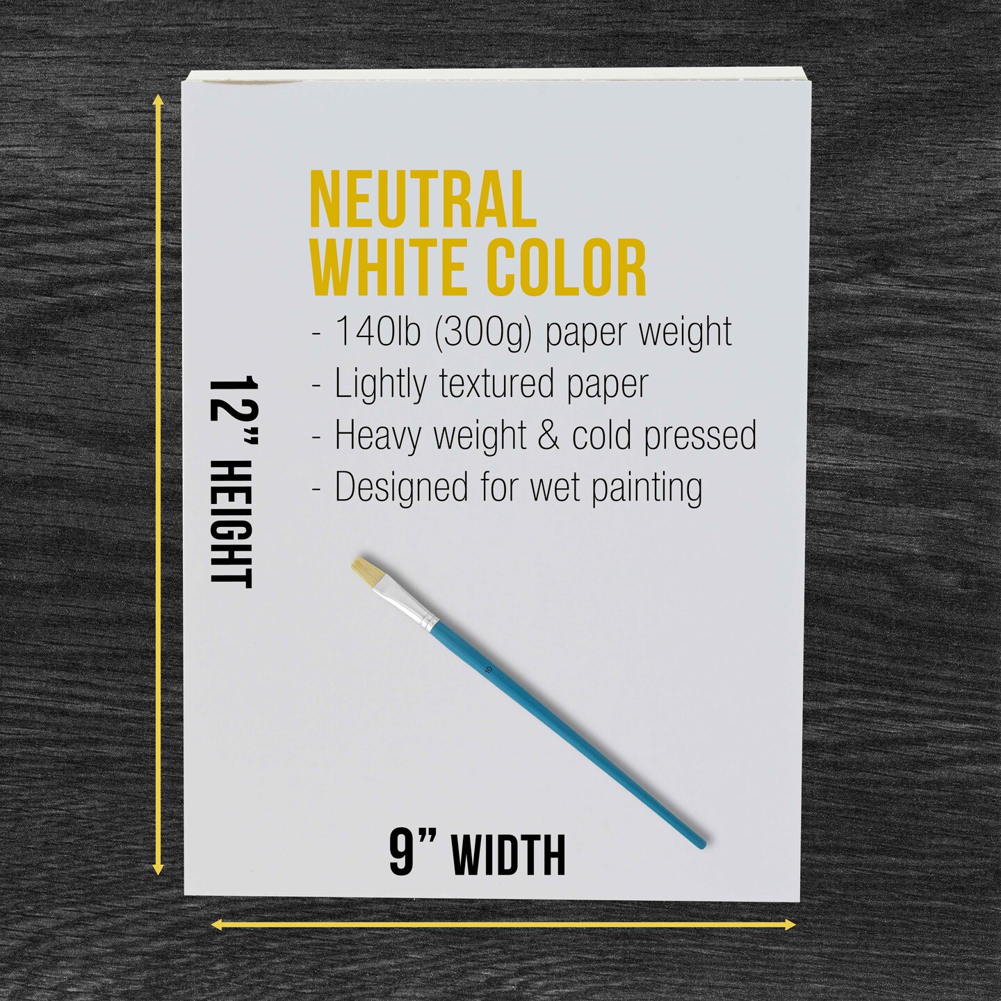 Watercolor Pad 9x12 Premium Cold Pressed Acid Free Watercolor Paper (30 Sheets) Perfect for Blending and Layering - for Professionals and Students