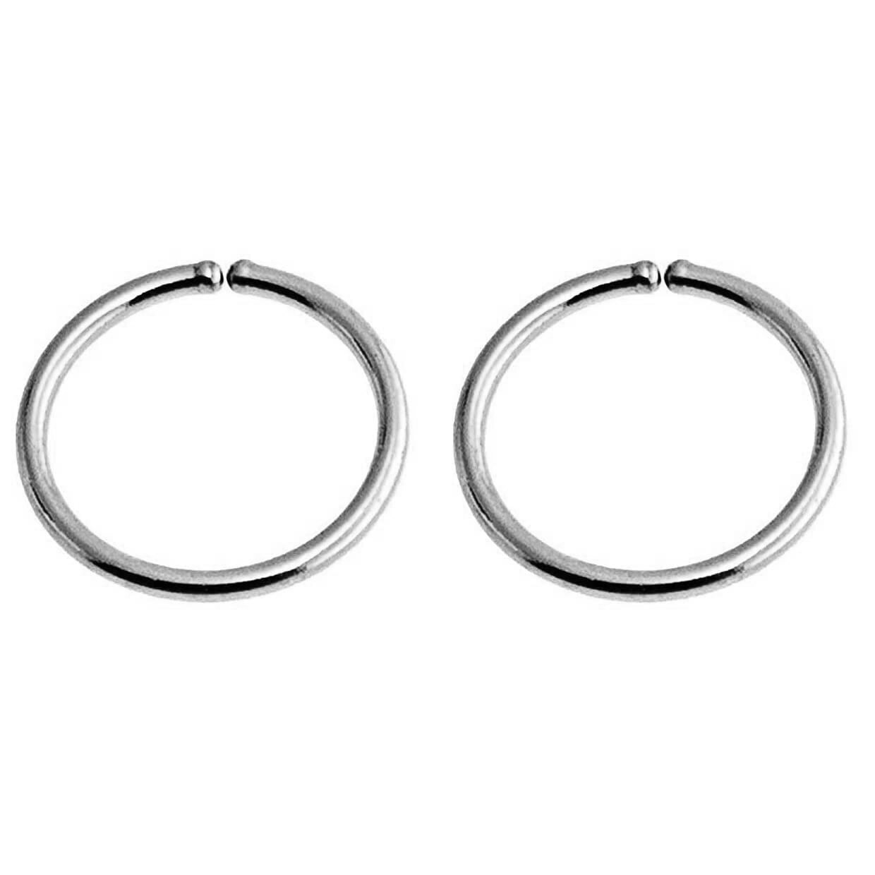 22 GA Sterling Silver 925 Small Hoop Earrings for Cartilage Nose