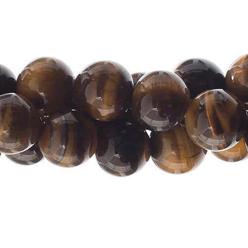 Earth's Jewel 7" Brown Tiger Eye Natural Dyed SemiPrecious Strung Bead