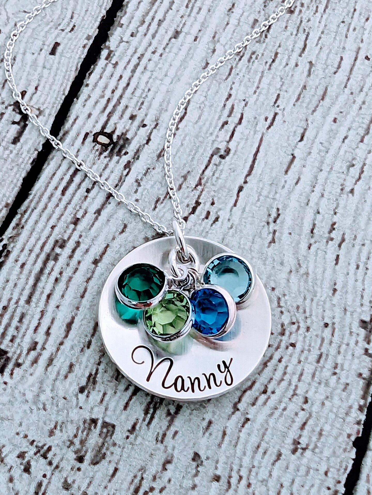 May Birthstone Gem Addition to Grandma Butterfly Engraved Necklace for Mom  Jewelry for Grandma Personalize Birthstone Jewelry - Walmart.com