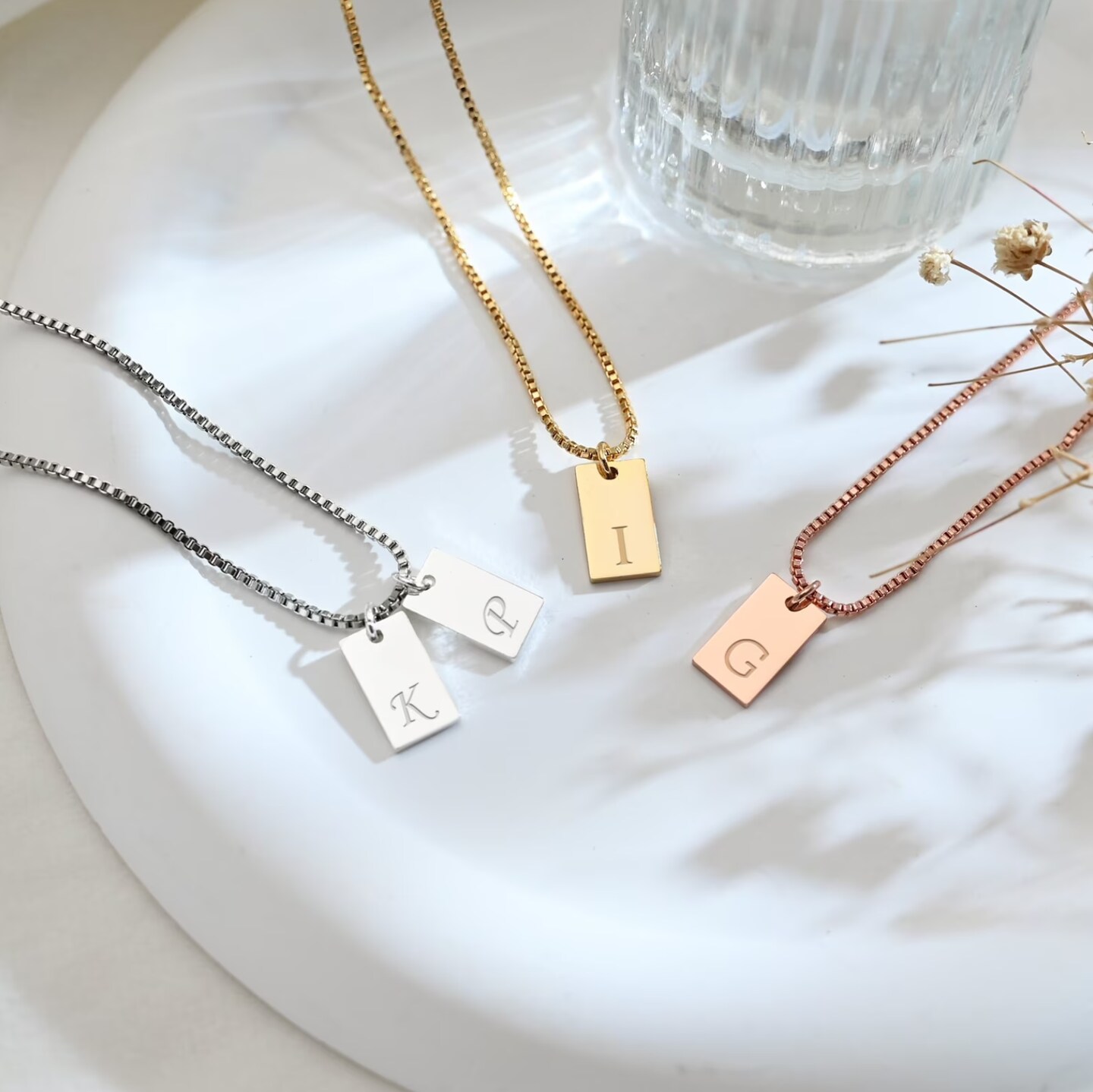Custom rectangle necklace online