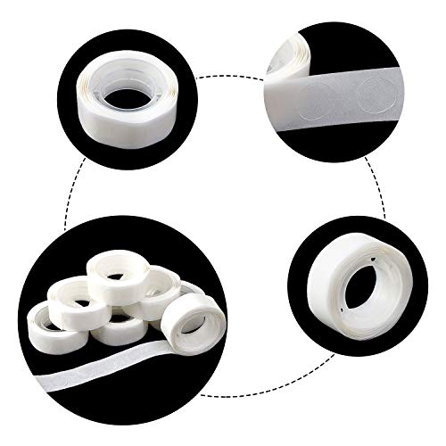 1500 Pieces Point Dots Balloon Glue Removable Adhesive Point Tape, 15 Rolls Double Sided Dots Stickers for Craft Wedding Decoration