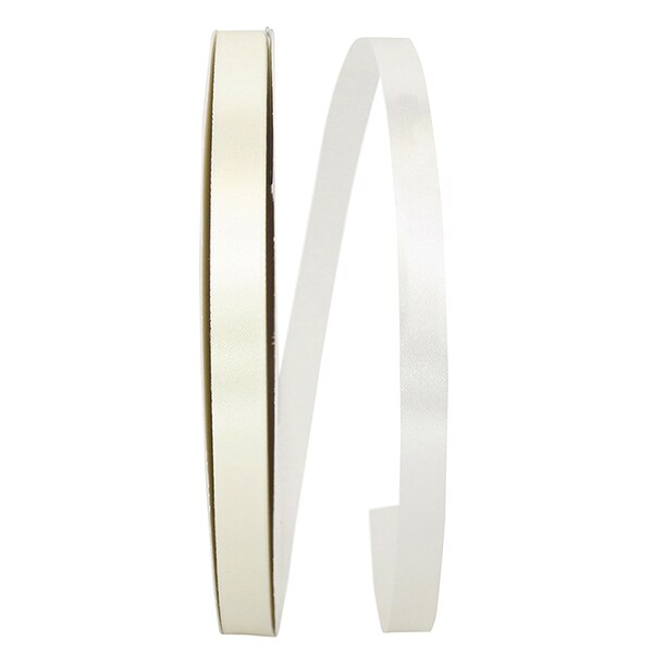Florist Ribbons --- ⅜ inch x 100 yards --- Satin / Acetate Supreme Cooler Ribbon -- Eggshell Color
