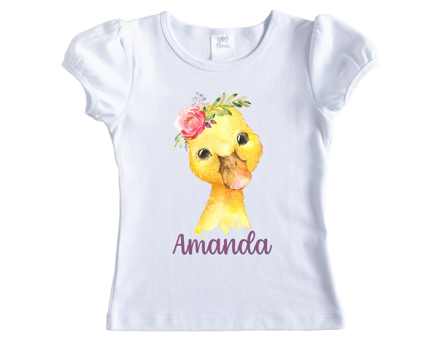 Girl Duck Personalized Shirt - Short Sleeves - Long Sleeves