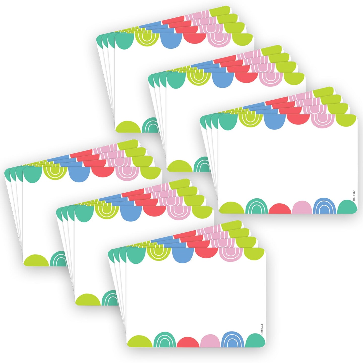 Rainbow Drops Labels, 3-1/2&#x22; x 2-1/2&#x22;, 36 Per Pack, 6 Packs