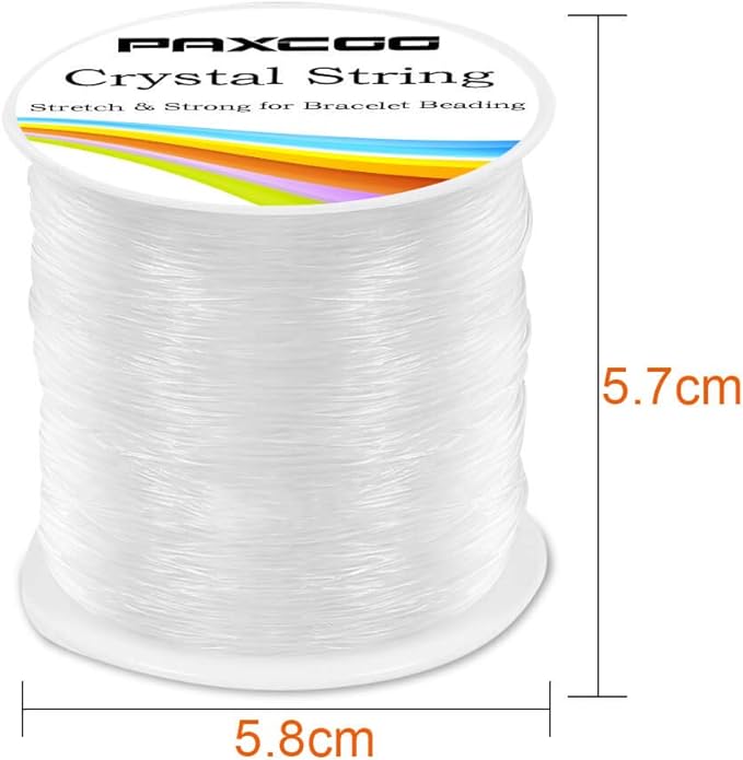 0.8mm Elastic String, Stretchy Bracelet String Crystal String Bead Cord for Bracelet, Beading and Jewelry Making (120m)