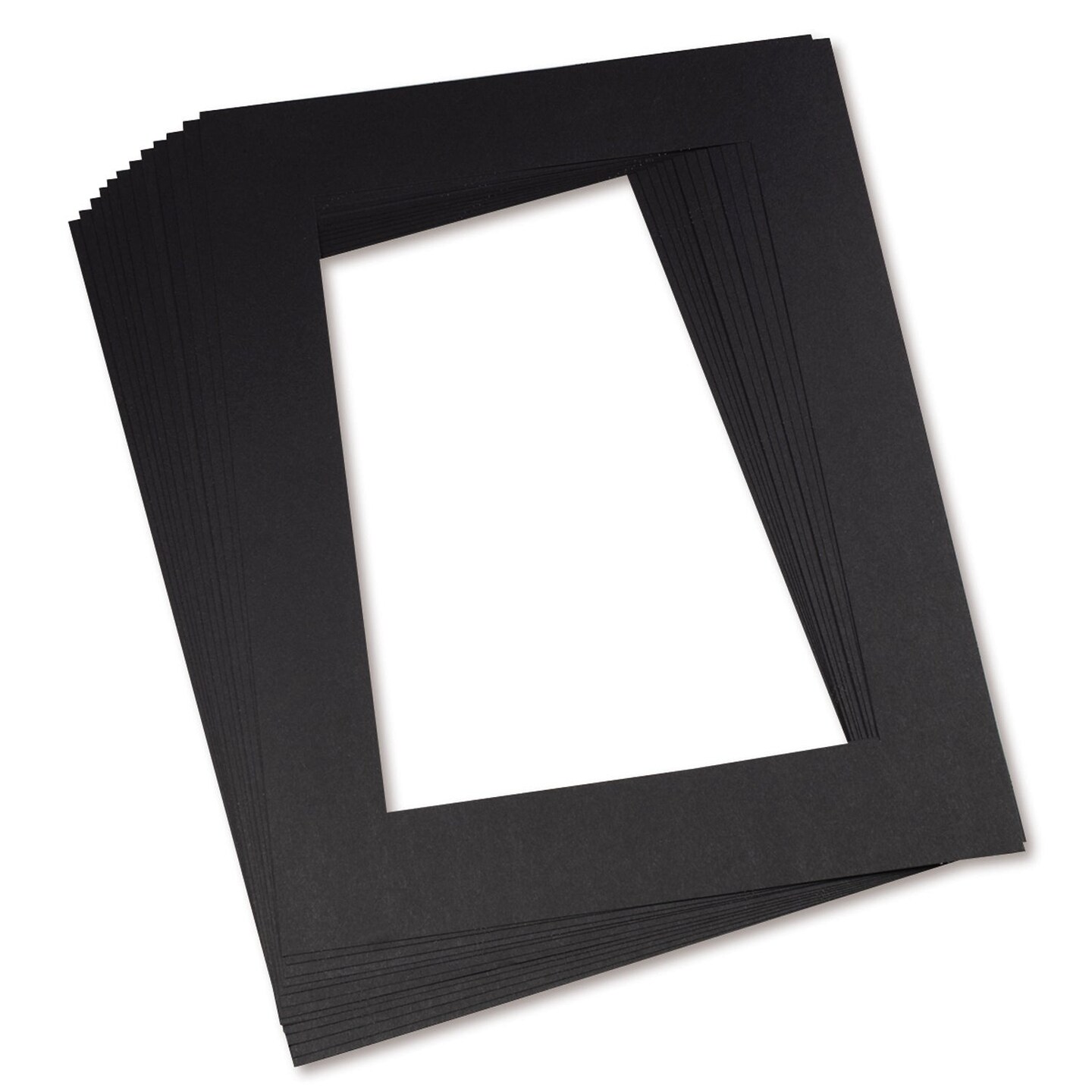 Pre-Cut Mat Frames, 11.5&#x22; x 16.75&#x22; Frame, 8&#x22; x 10.75&#x22; Window, Black, Pack of 12