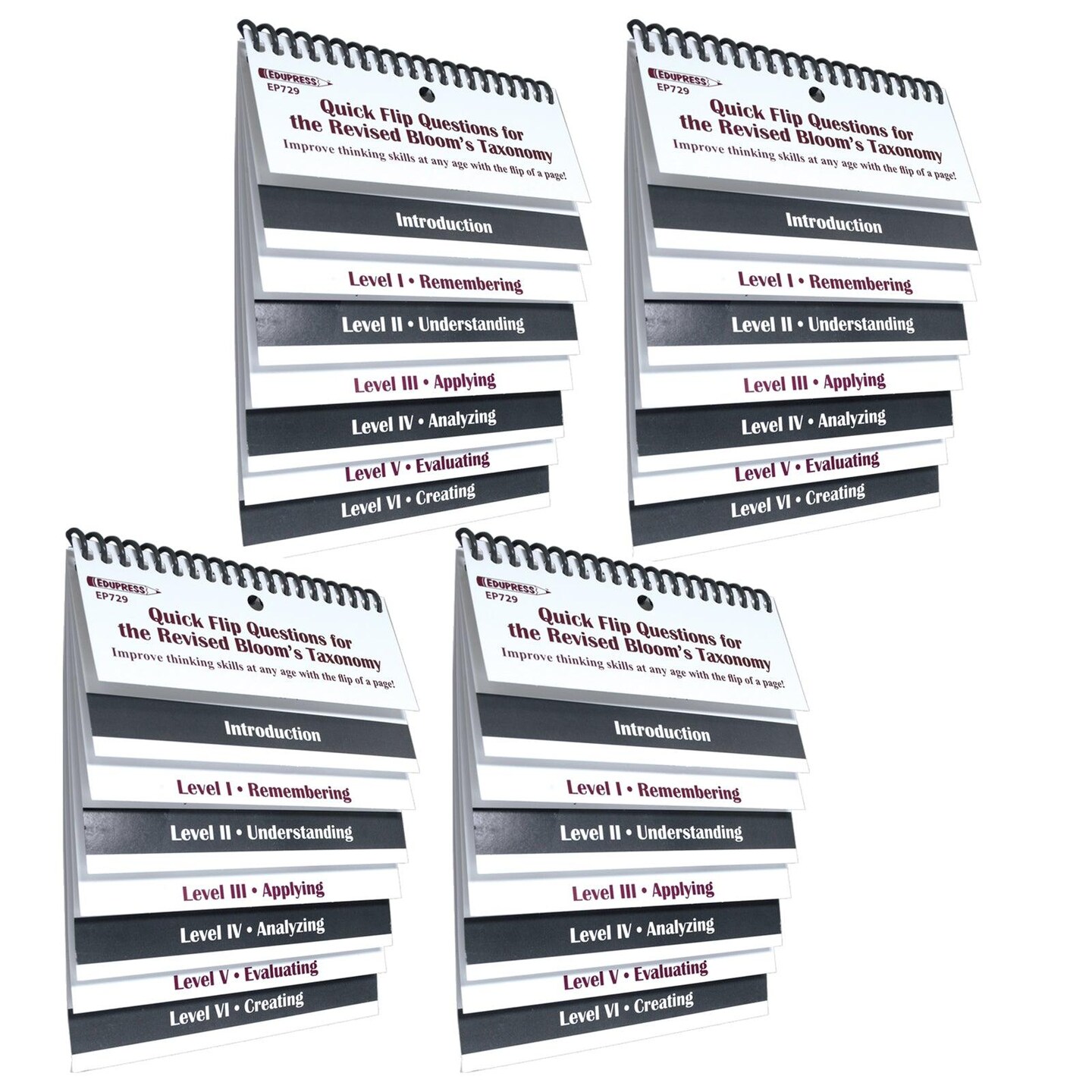 Quick Flip Questions for the Revised Bloom&#x27;s Taxonomy, Pack of 4