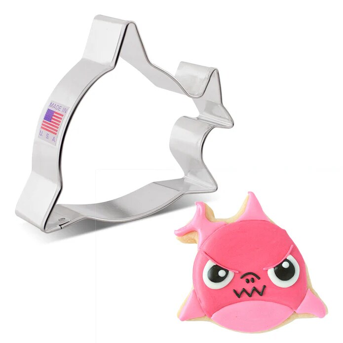 Ann Clark Front Facing Little Baby Shark Cookie Cutter, 3.5&#x22;