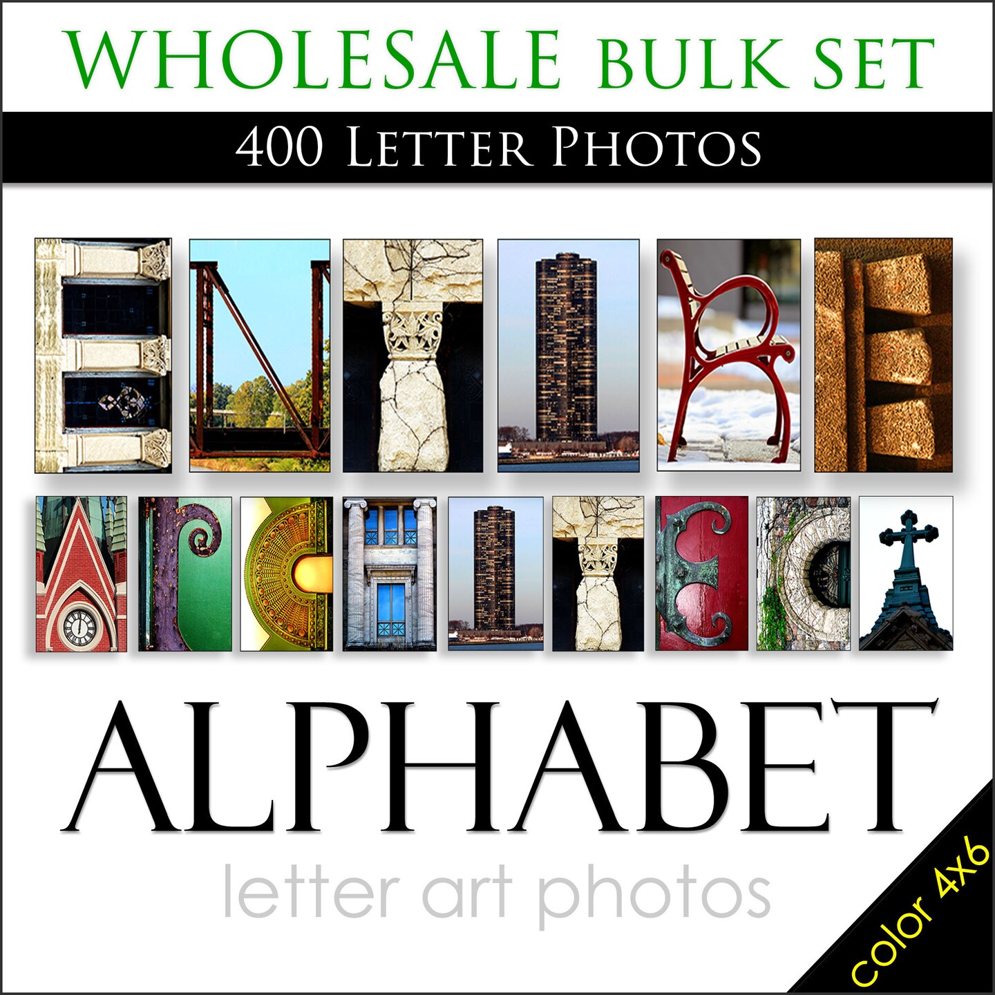 Wholesale Art Alphabet Bulk Set. Architect Color Letter Photos Qty 400 ...