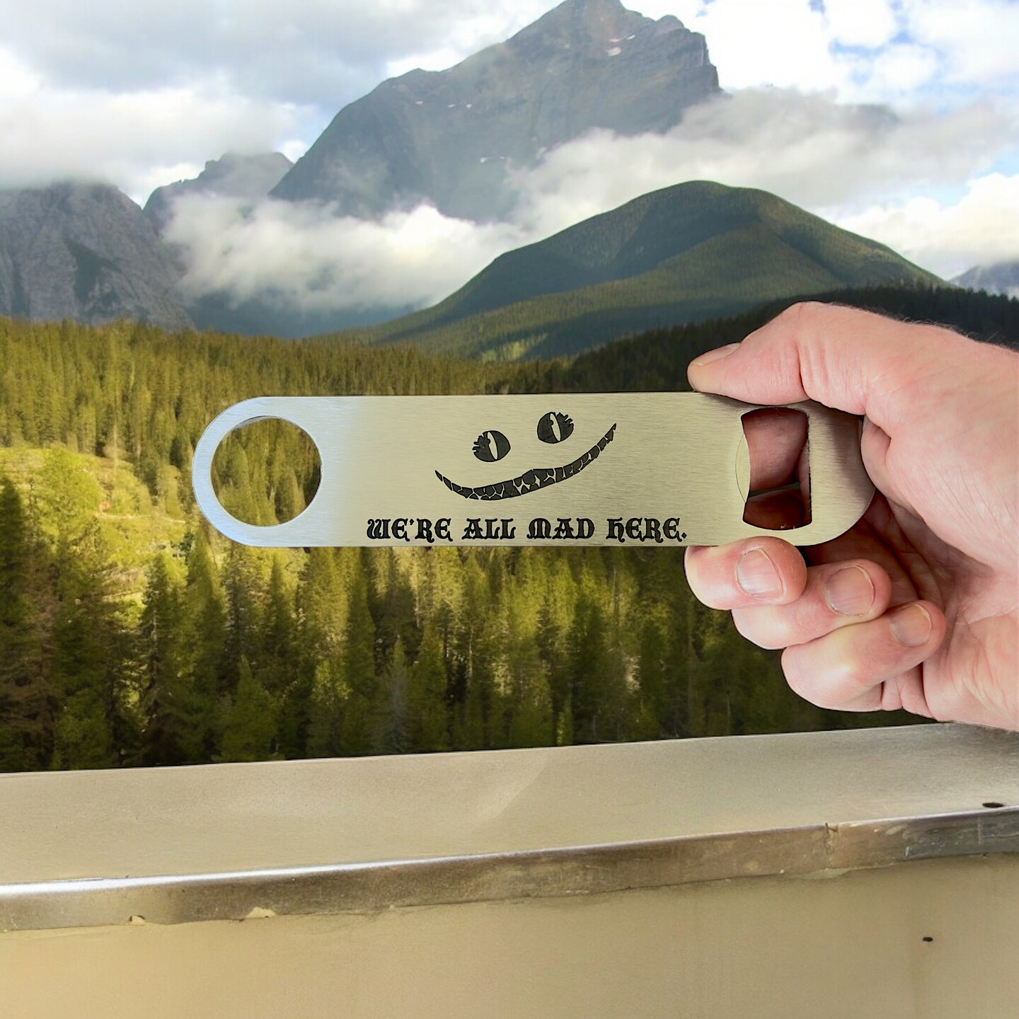 We&#x27;re All Mad Here - Bottle Opener