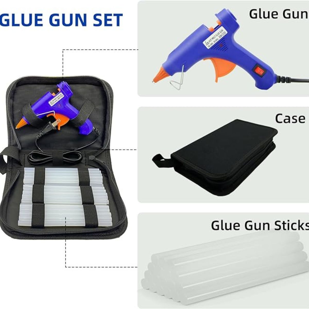 Carriageable Glue Gun Set