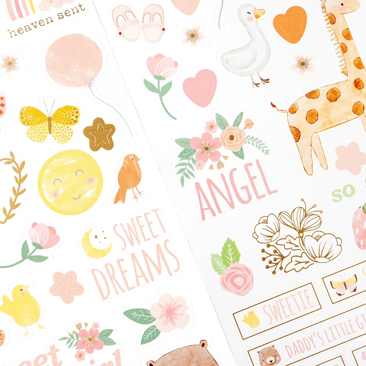 American Crafts Cardstock Stickers 6"X12" 91/Pkg-Hello Little Girl