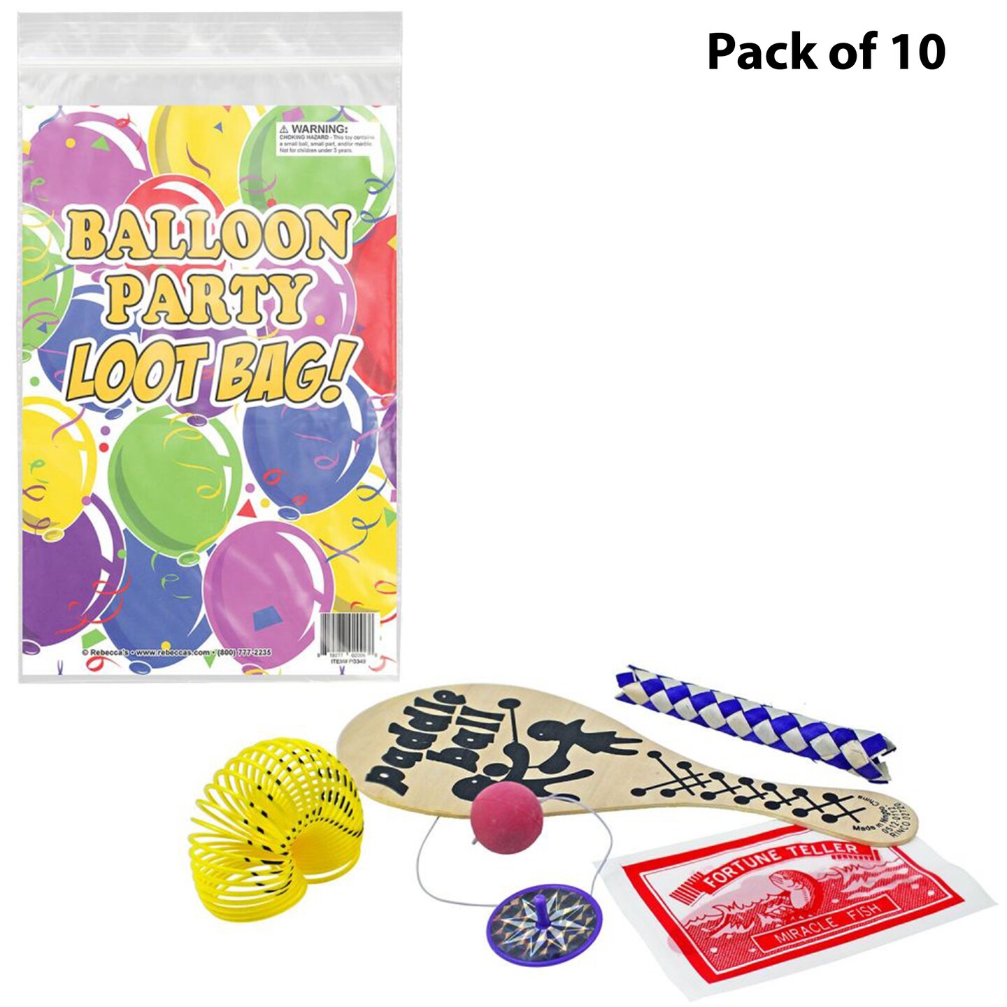 Balloon Party Loot Bag | Easy open 6 x 10 inch | Party Supplies | MINA&#xAE;