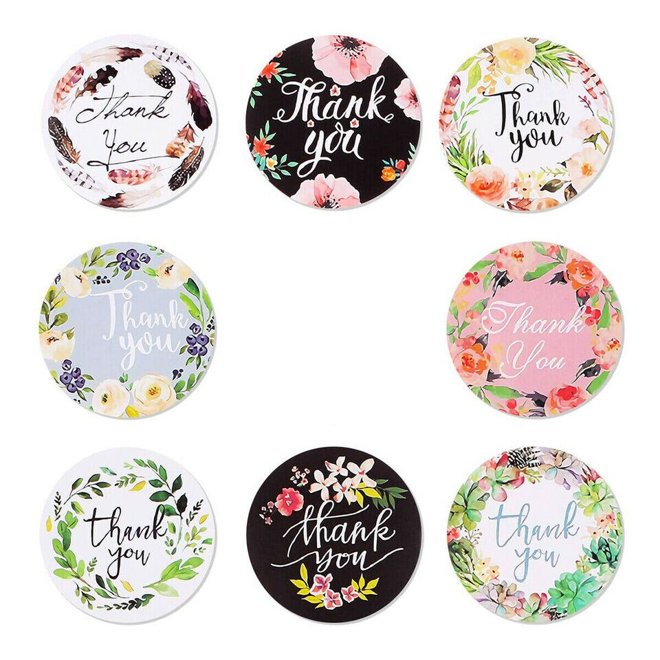 Kitcheniva Thank You Stickers Roll Small Business Labels 1000 Pcs
