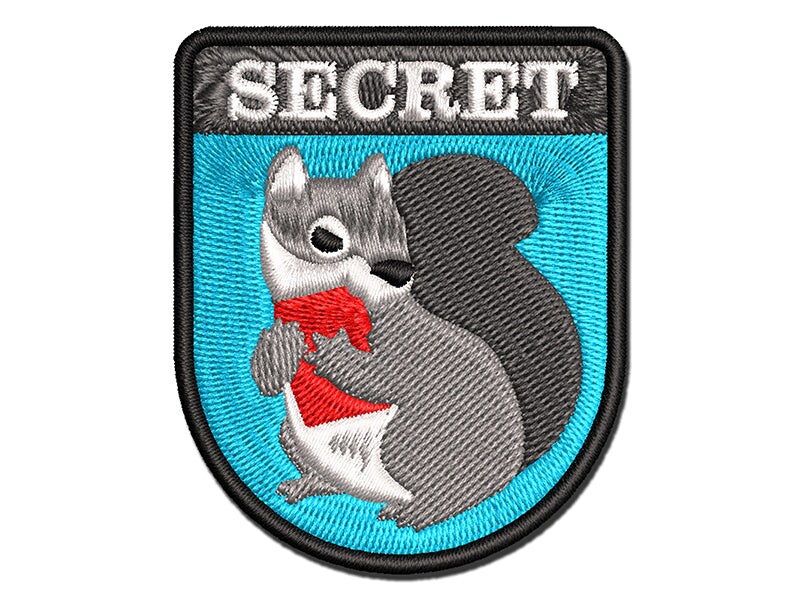Secret Squirrel Stuff Multi-Color Embroidered Iron-On or Hook &#x26; Loop Patch Applique