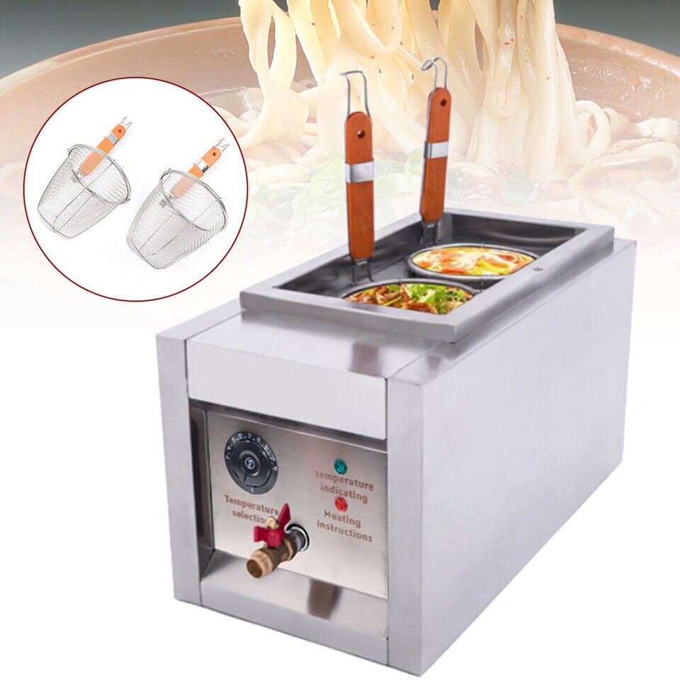 Kitcheniva Durable Electric Pasta Cooking Machine 2 Hole w/ 2 Basket