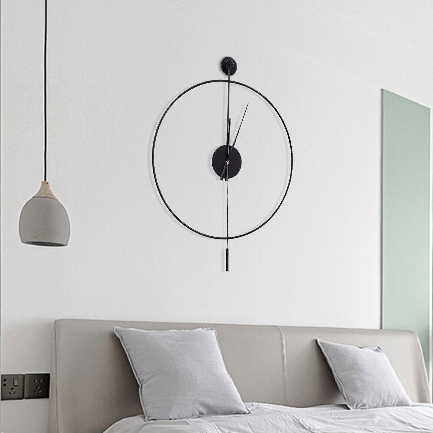Minimalist Wall Clock Round Home Clock Silent Large Modern Art Decor Home