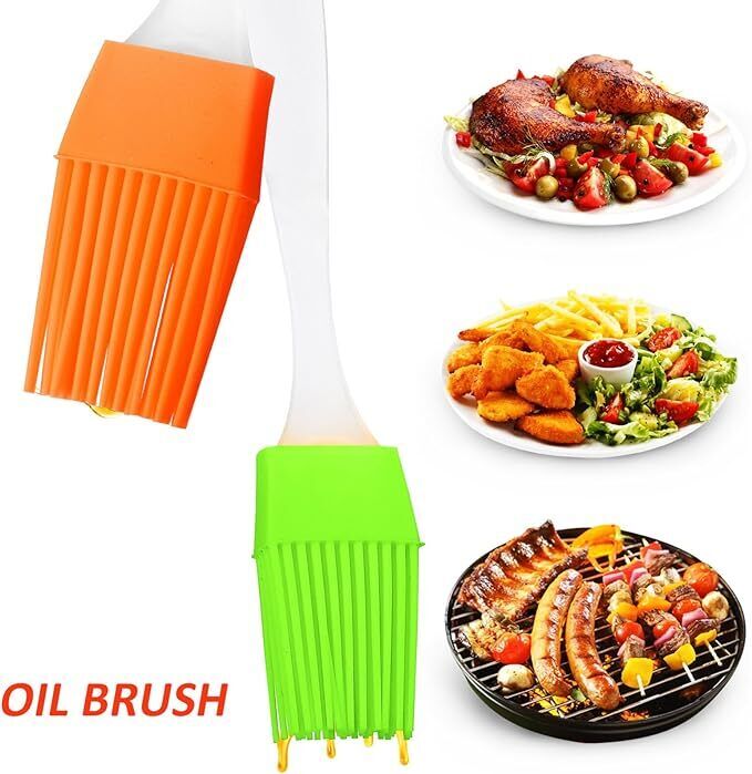 3 PCS New Oil Brush Silicone Baking Pastry Cream Red+Blue+Green