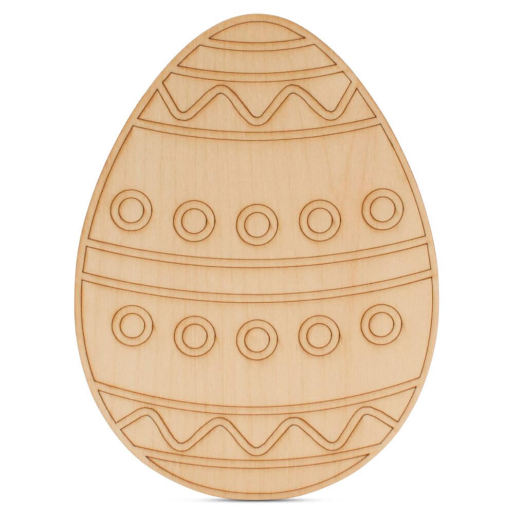 Boho Wood Easter Egg Cutouts, 5"-14”, 1/8" Thick |Woodpeckers