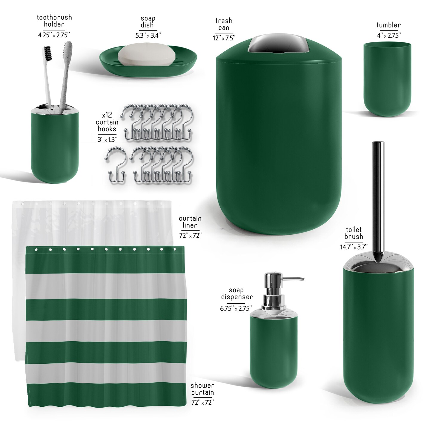 Clara Clark Bathroom Accessories Set