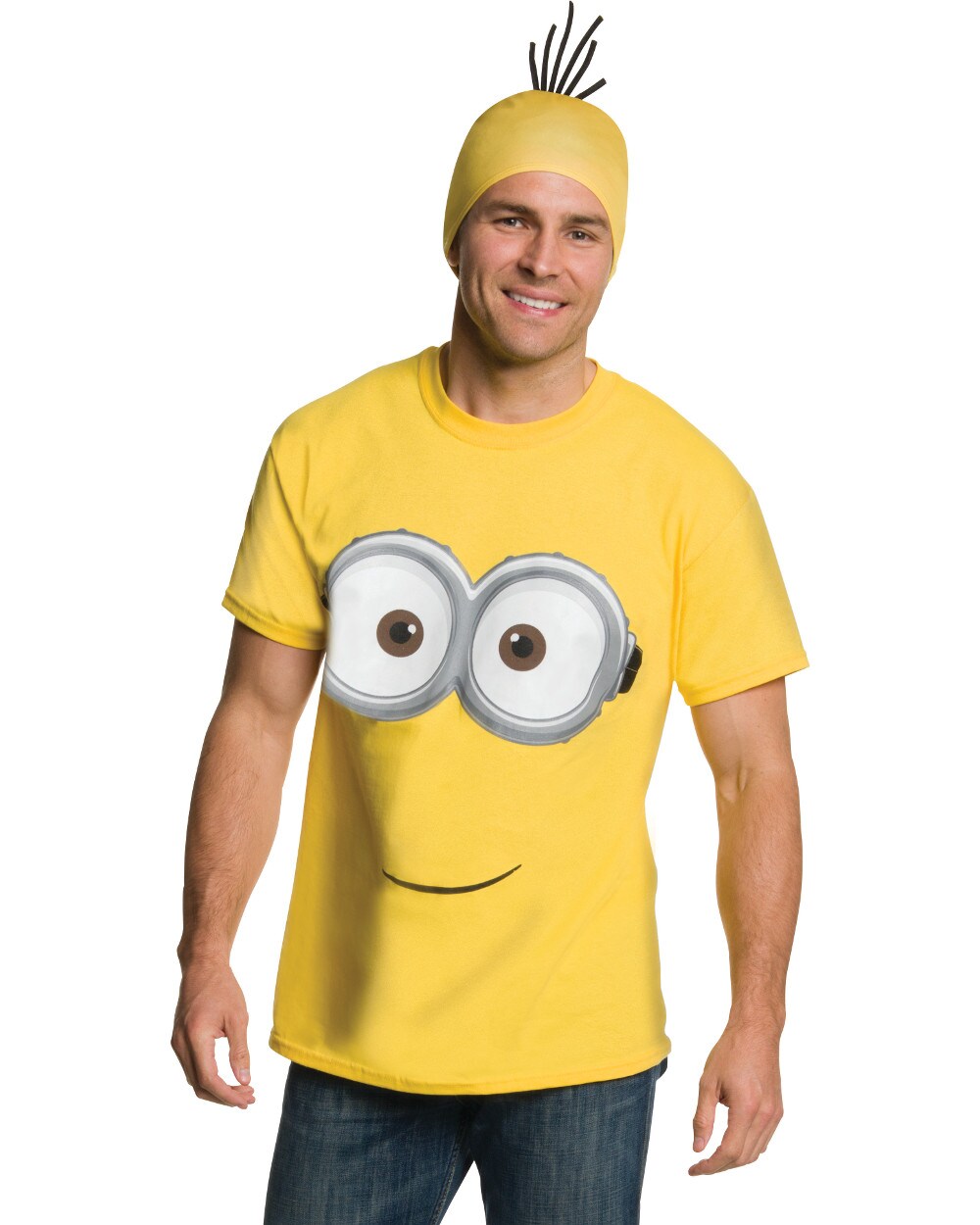 Adult's Mens Despicable Me Minion Kevin Shirt With Headpiece Costume