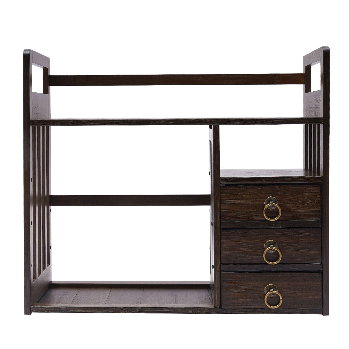 Kitcheniva Bamboo Rack Storage Shelves with 3 Drawers