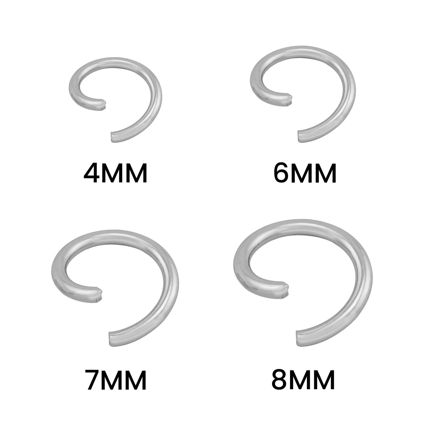 Stainless Steel Saw Cut Jump Rings 100 Pack
