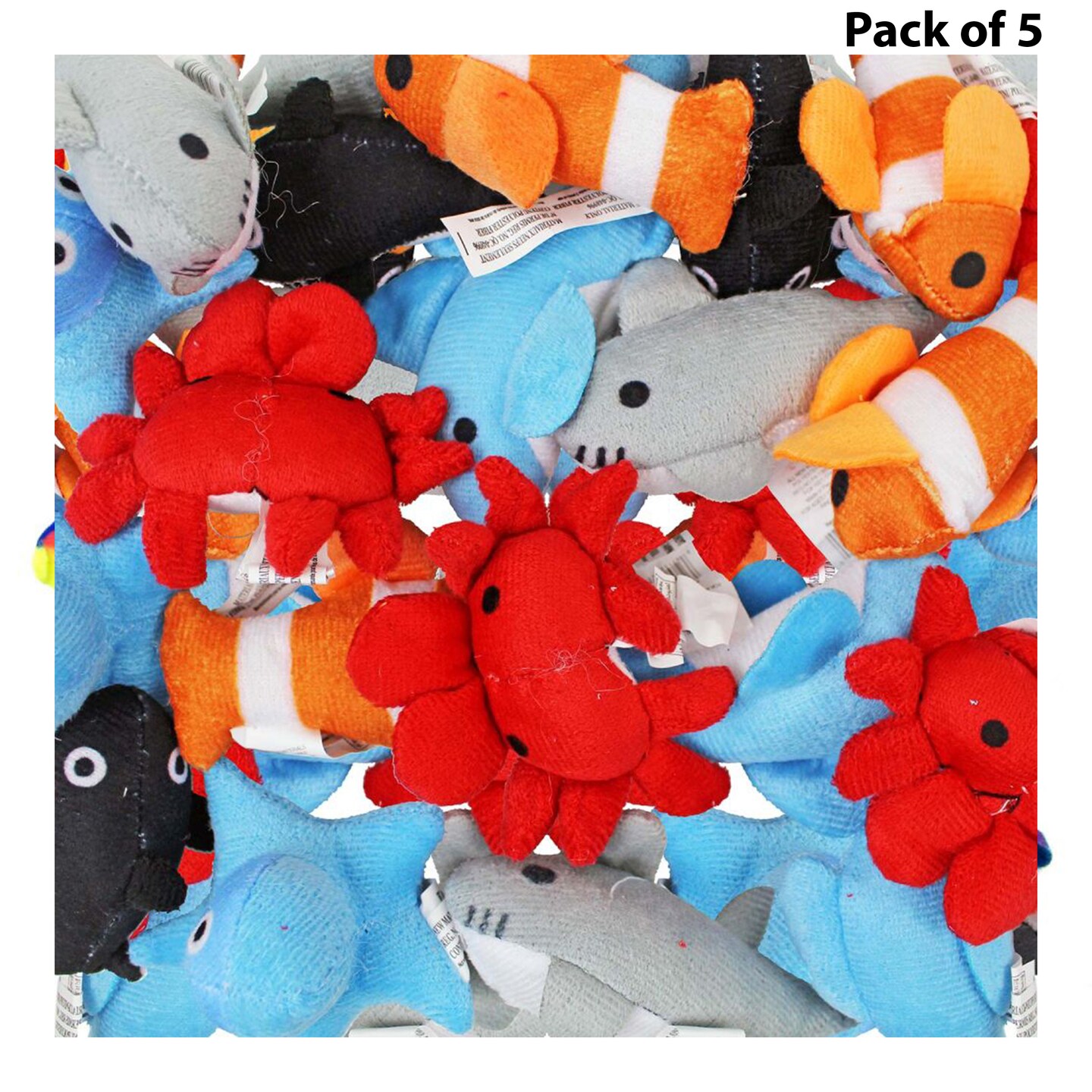 Plush Sea Life Toys | Long 3 Inch, Soft plush | MINA&#xAE;