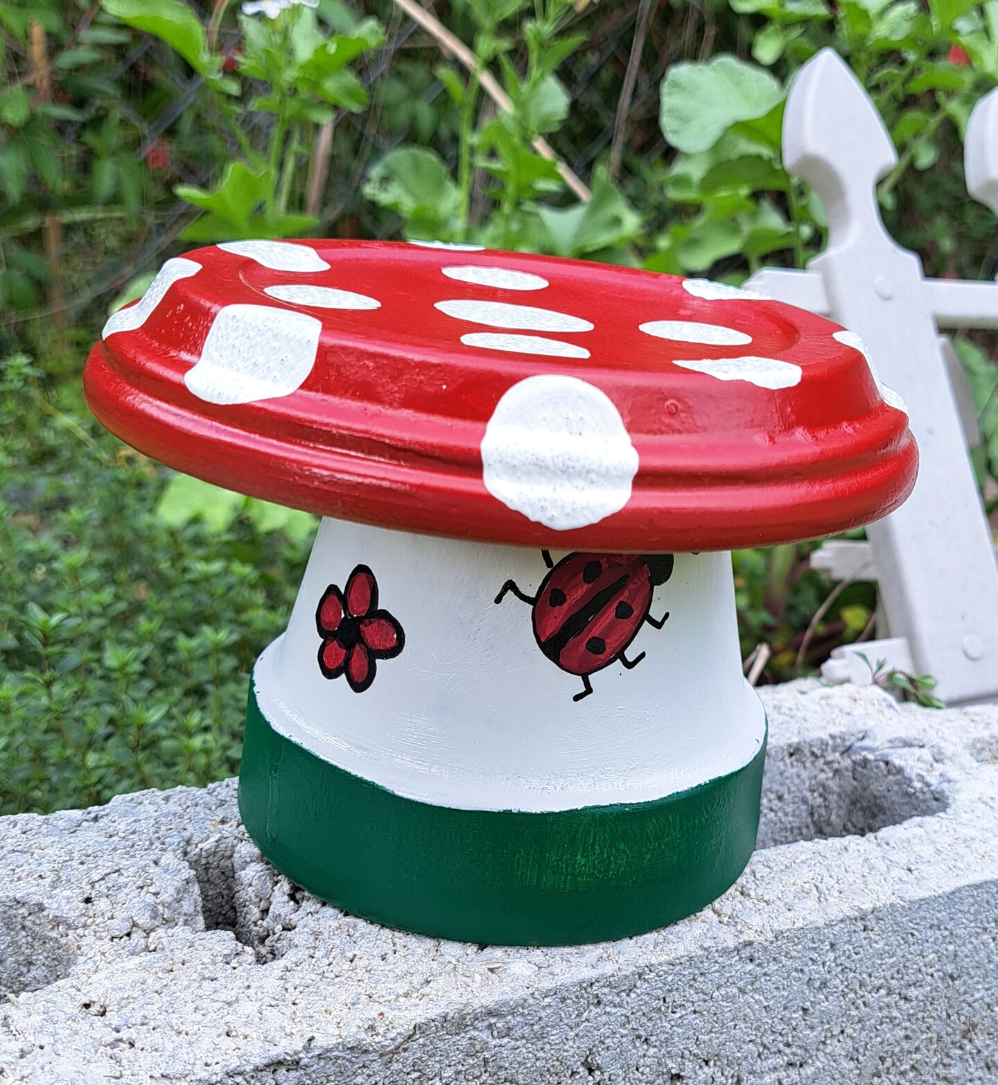 Hand painted outlets mushroom lady