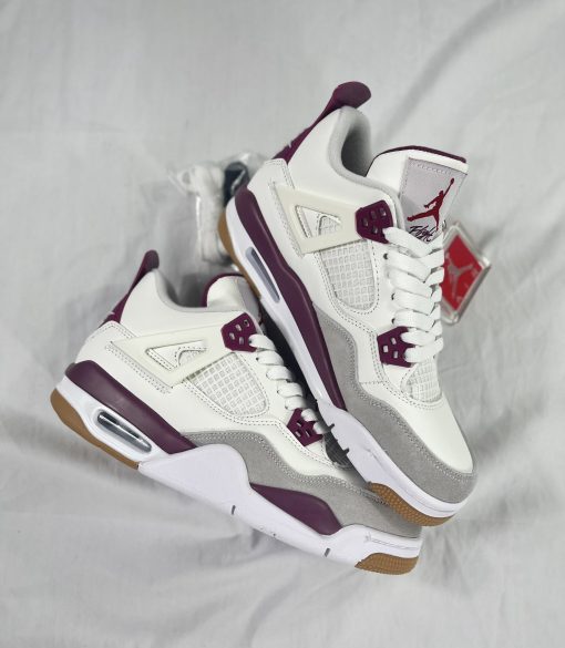 Sb X Air Jordan 4 White Purple - Sneakers for Men and Women 