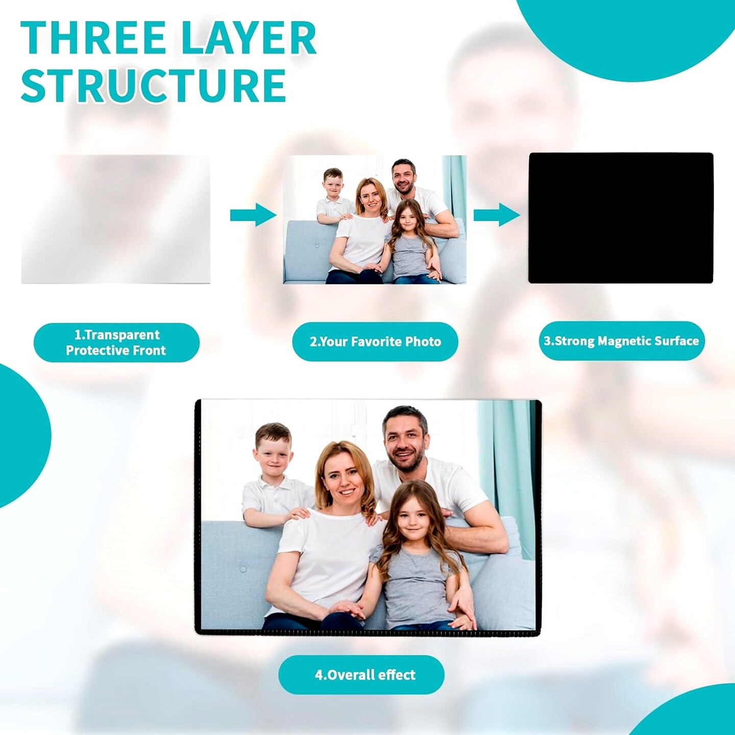 Magnetic Flexible Refrigerator/Locker 4 x 6 Picture Frame