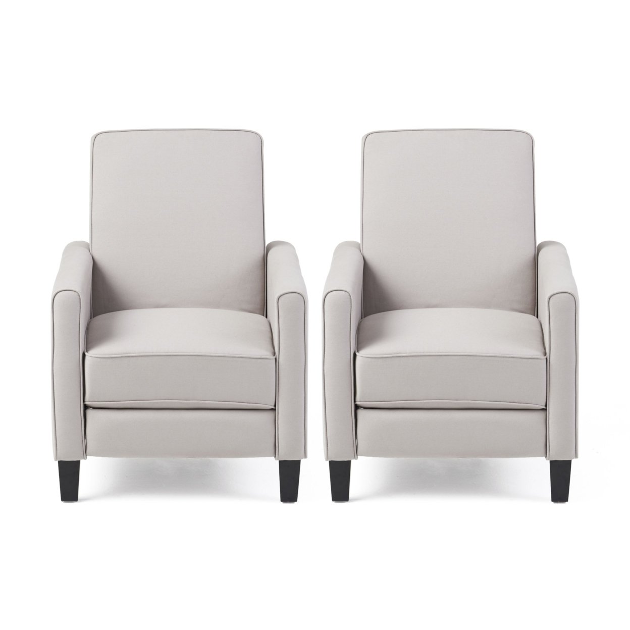 GDF Studio Lucas Contemporary Fabric Recliner (Set of 2)
