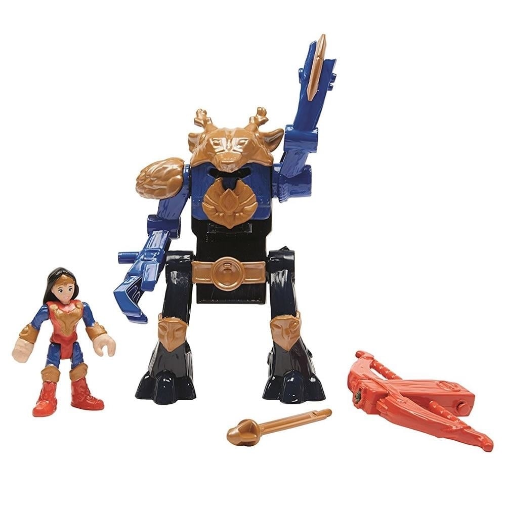 Fisher-Price Imaginext Wonder Woman Warrior Suit Action Figures Set Dc Comics