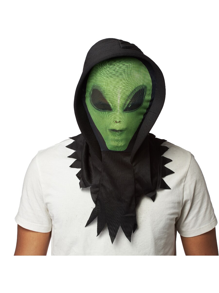 &#x201C;51&#x201D; Little Green Man Mask Sublimated Feature Costume Accessory