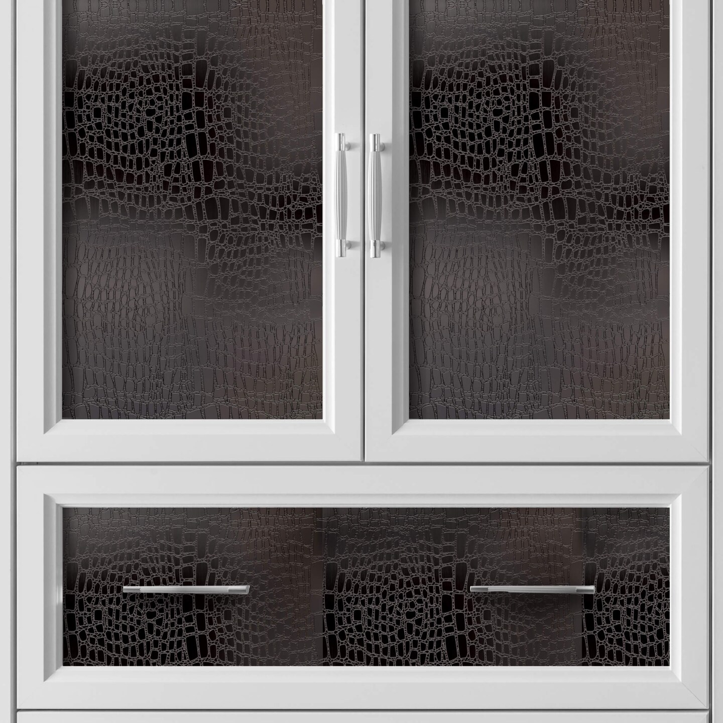 Peel and Stick Craft Paper. Black Crocodile Print. Embossed Peel and Stick Paper